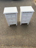 Pair of Wooden White Bedside Cabinets