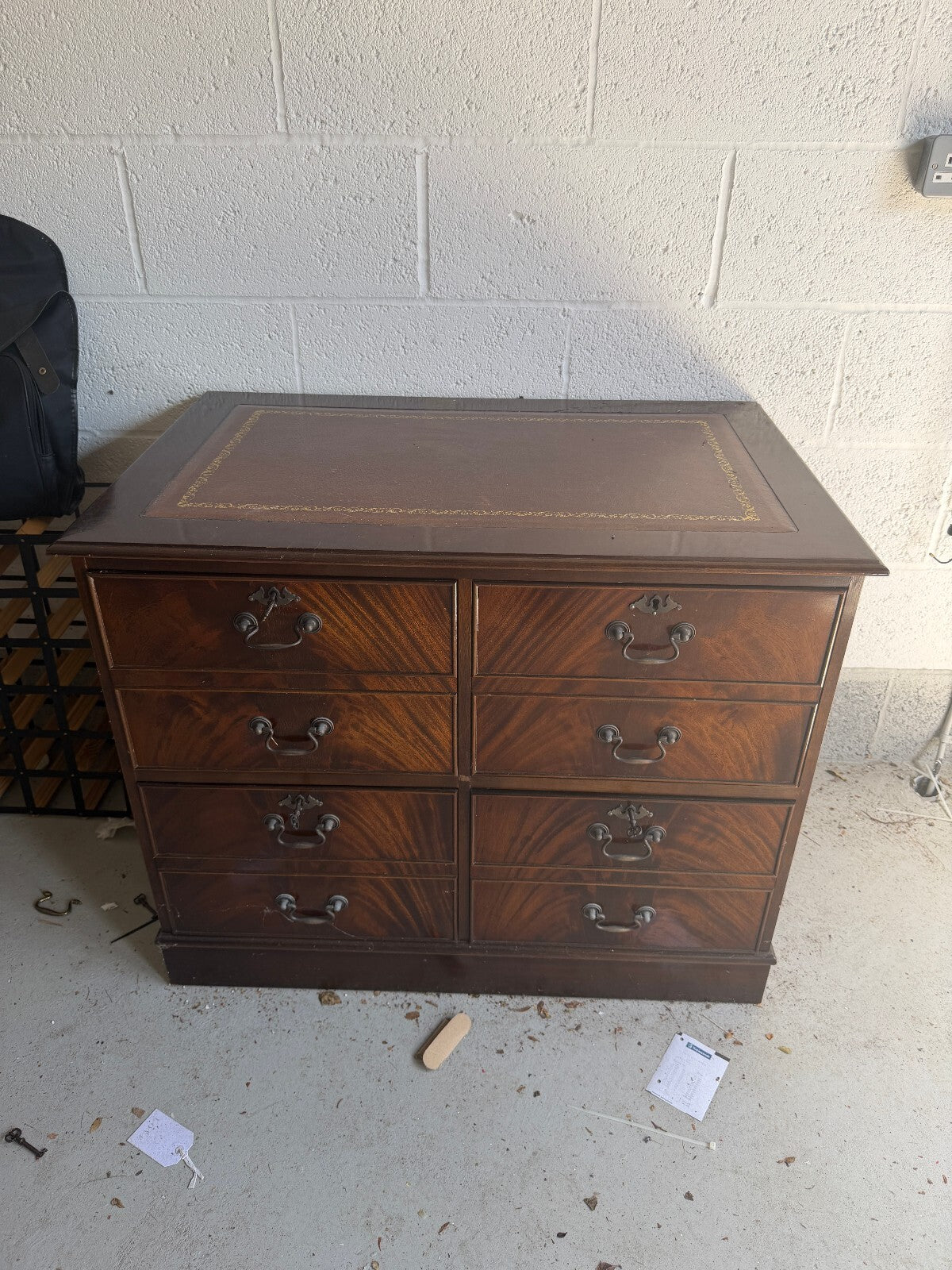 Mahogany Filing Drawer Storage Cabinet