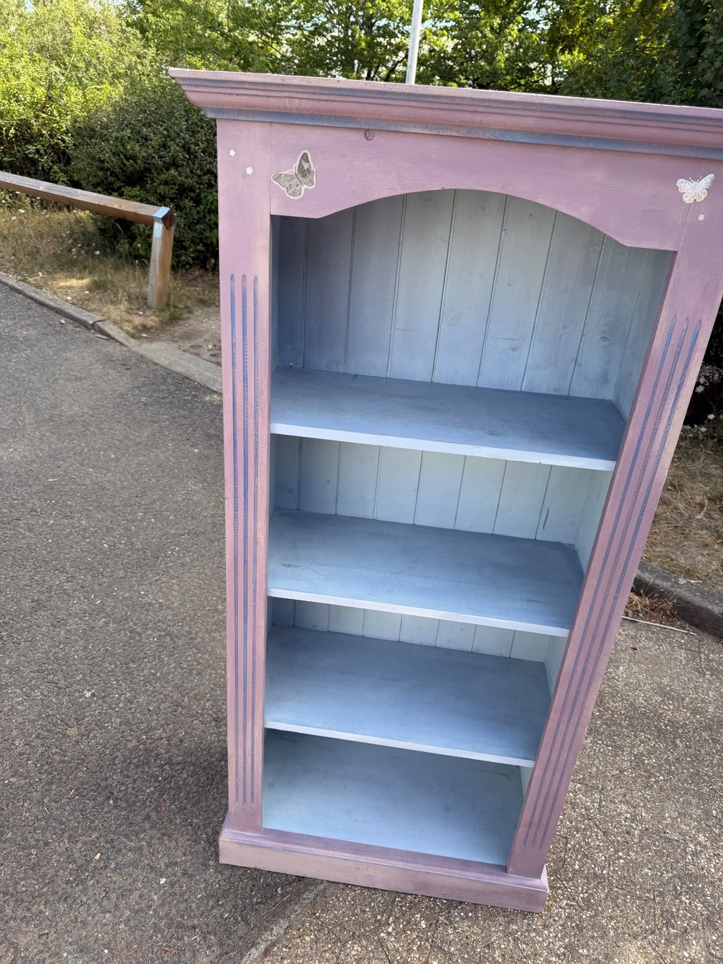 Solid Pine Lilac Bookcase