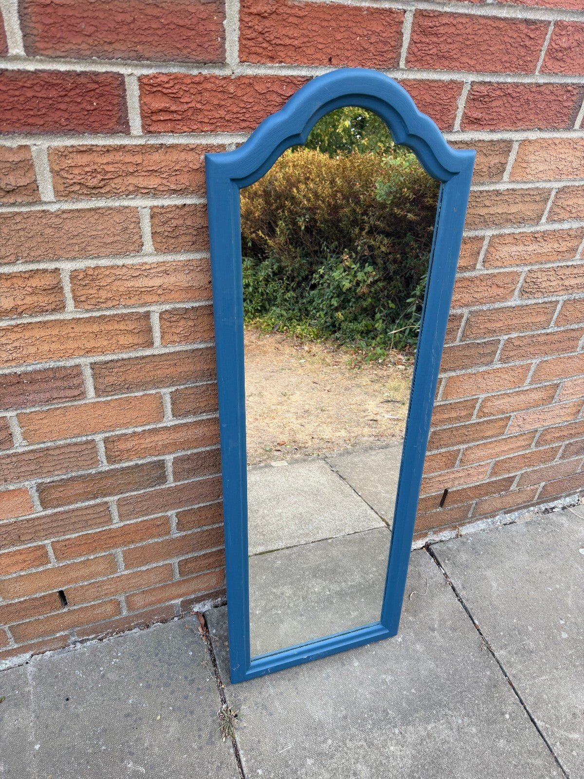 Blue Wooden Vintage Mirror
