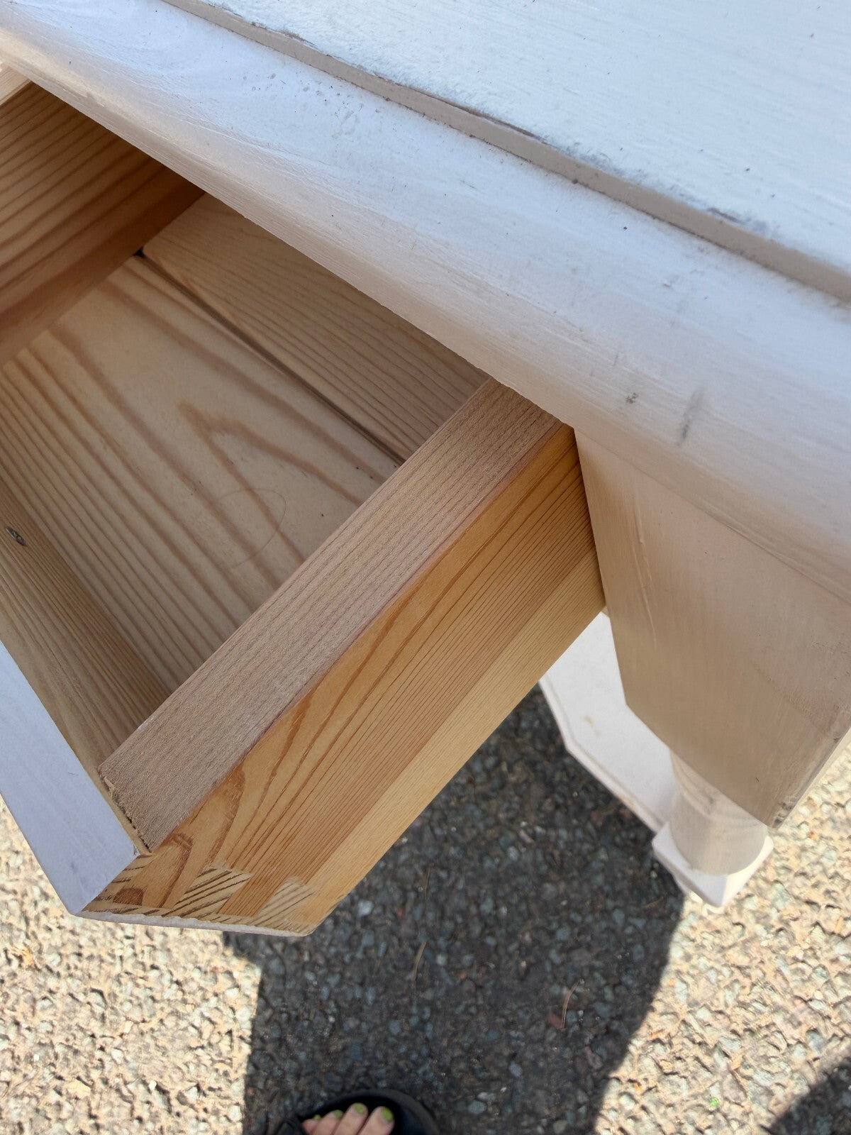 Solid Pine Cream Console Hall Cabinet Cupboard