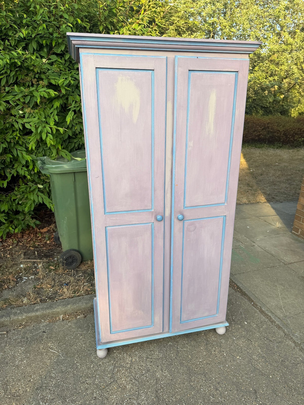Solid Pine Lilac Wardrobe