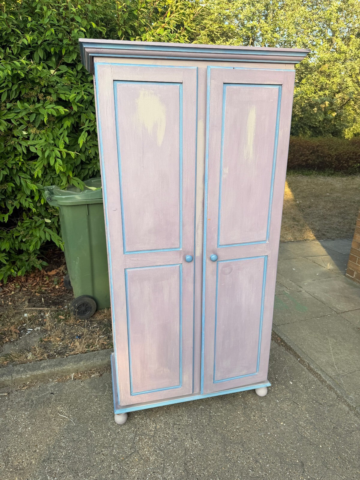 Solid Pine Lilac Wardrobe