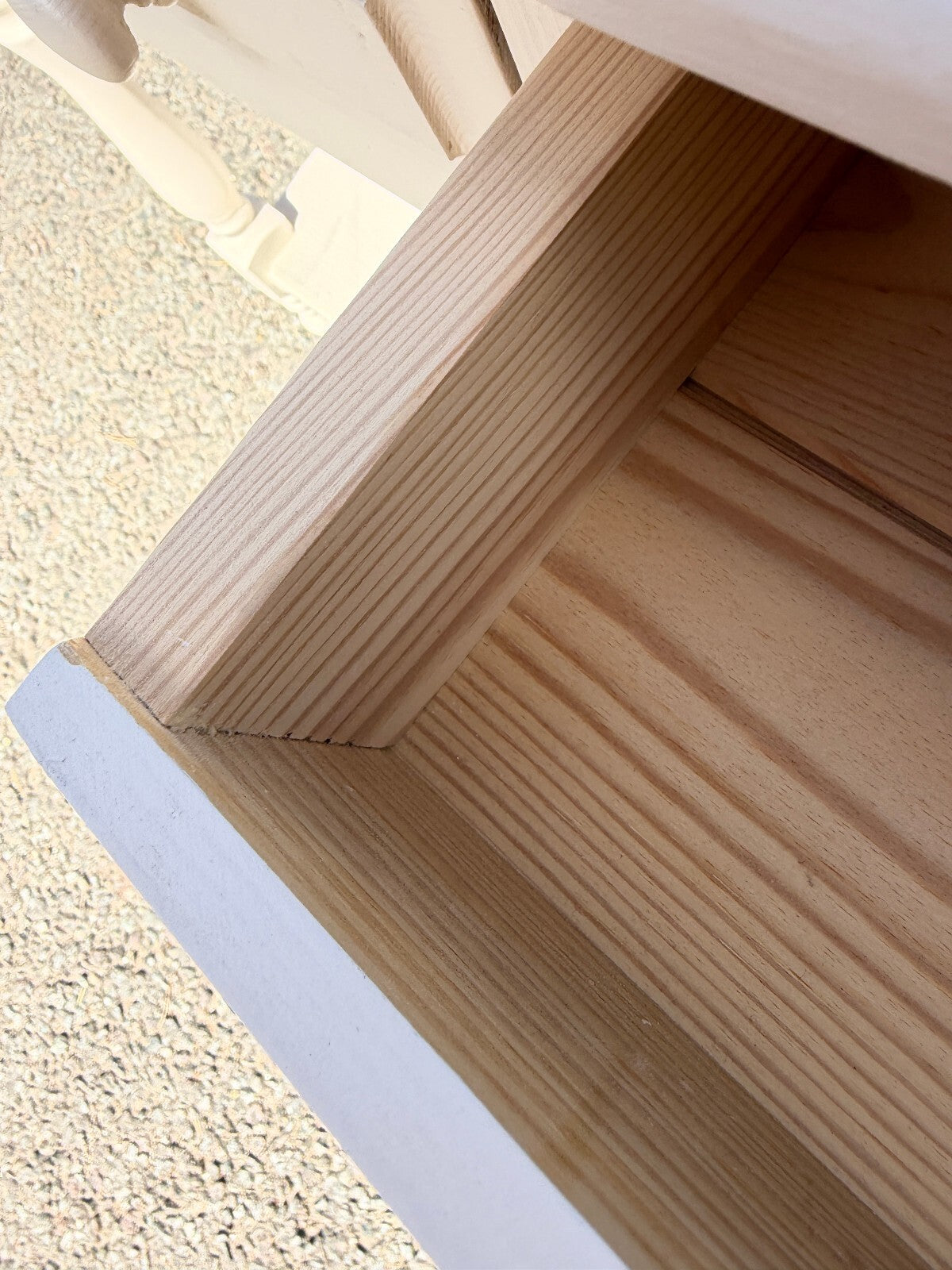 Solid Pine Cream Console Hall Cabinet Cupboard