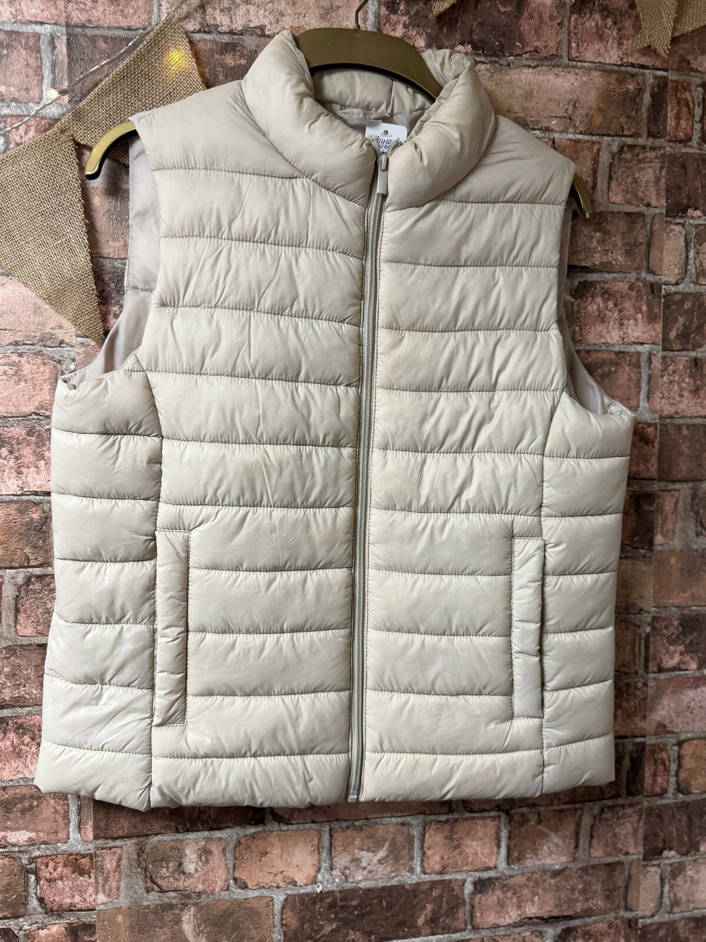 Primark Beige Lightweight Gilet Bodywarmer - Size 8