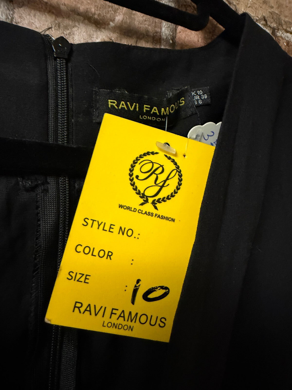 Ravi Famous Black Dress - Size 10