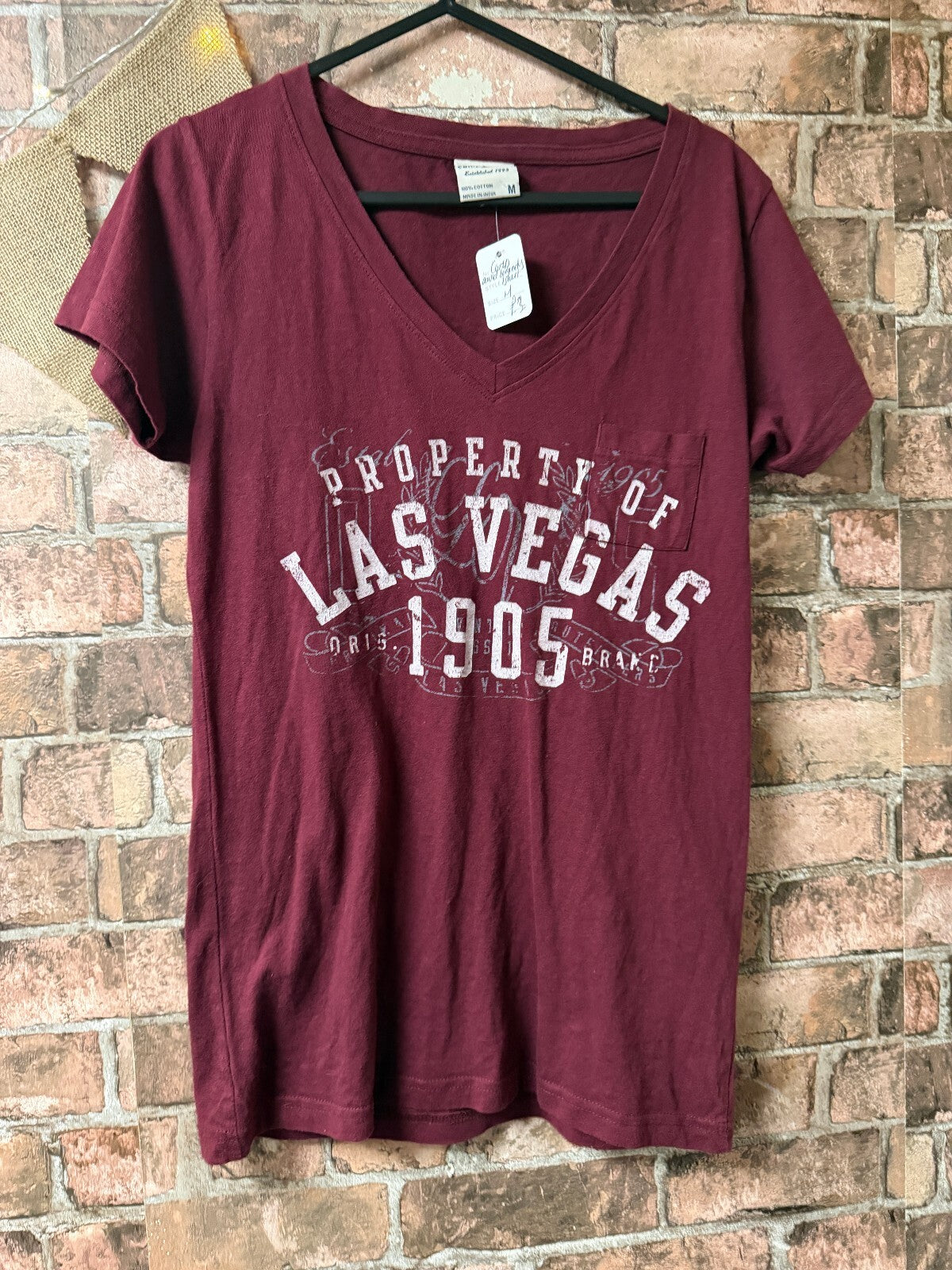 Camp David Cotton Burgundy T Shirt - Size 10