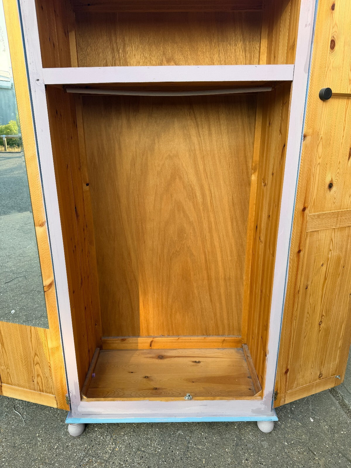 Solid Pine Lilac Wardrobe
