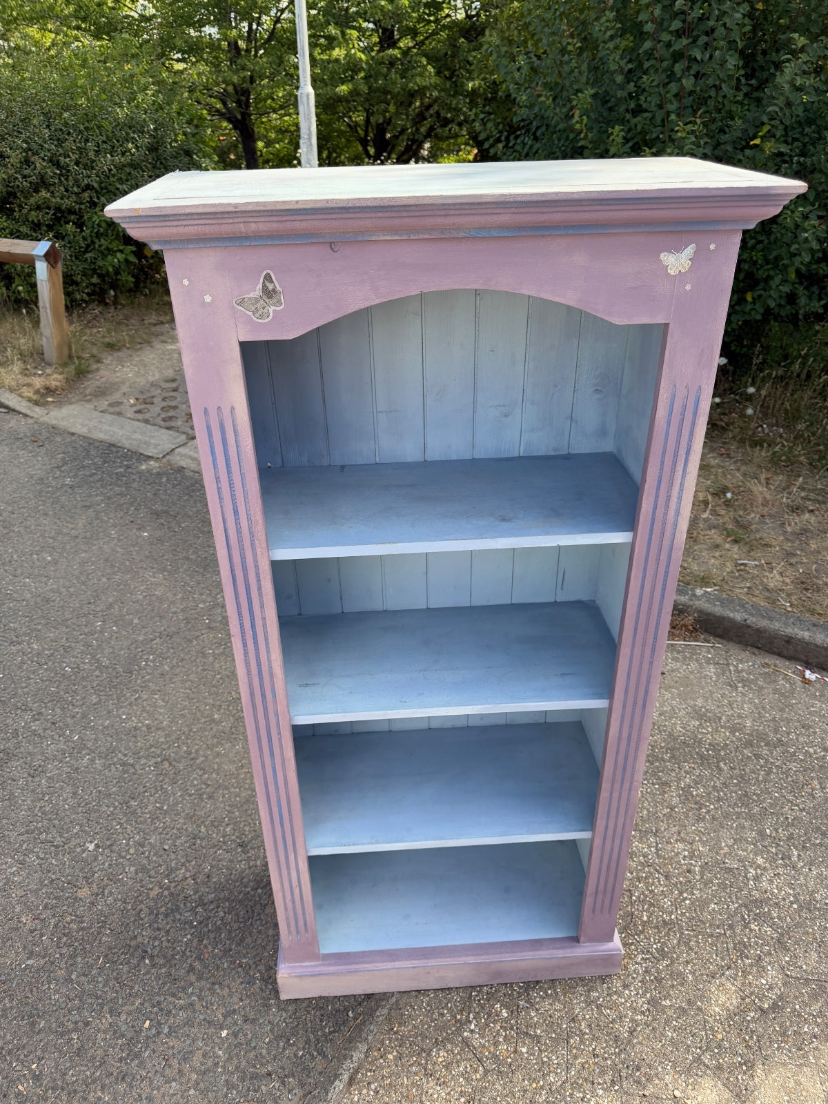 Solid Pine Lilac Bookcase