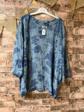 Traidcraft Blue Floral Kimono - Size 10