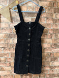Primark Black Corduroy Dress - Size 8