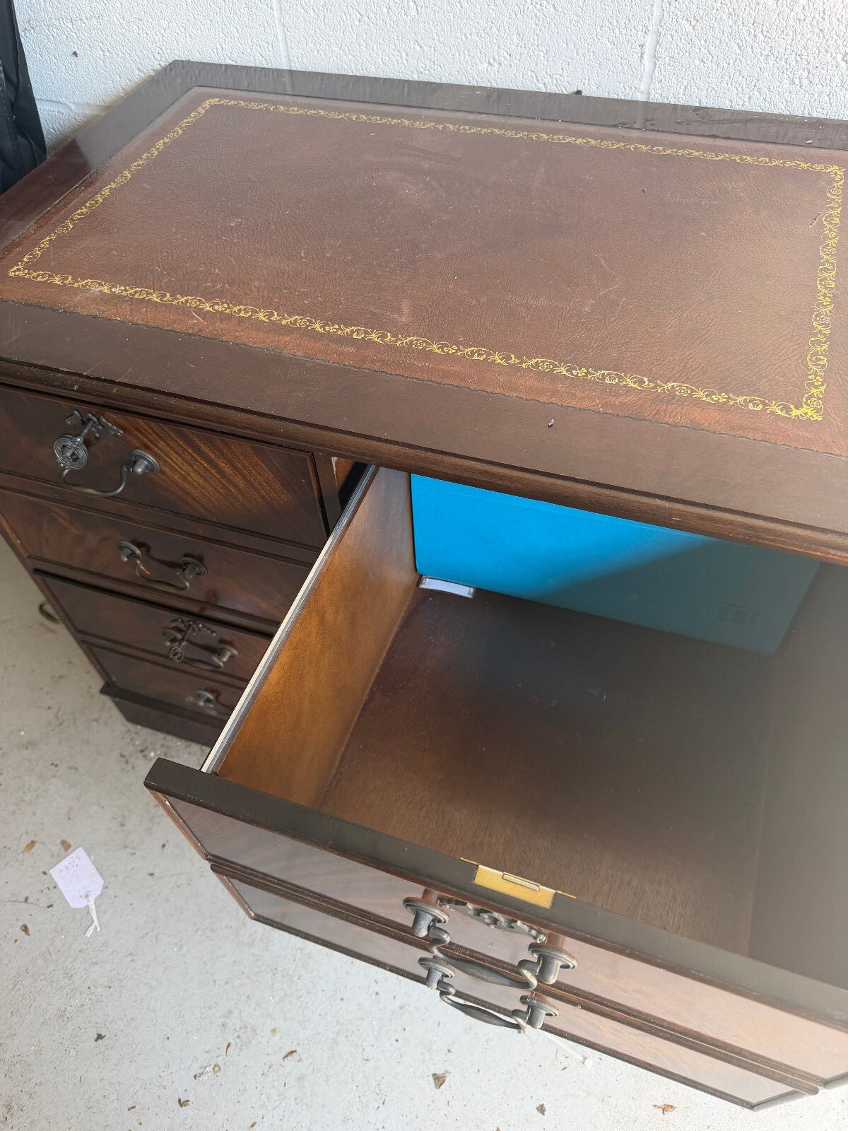 Mahogany Filing Drawer Storage Cabinet