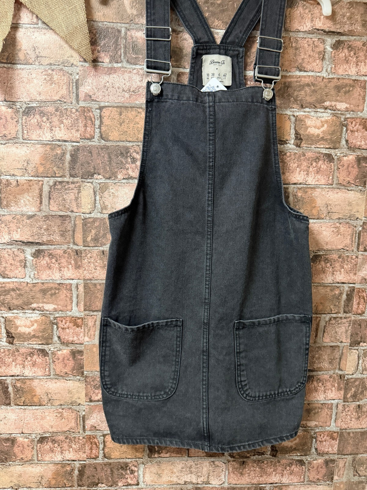 Primark Black Denim Dress - Size 10
