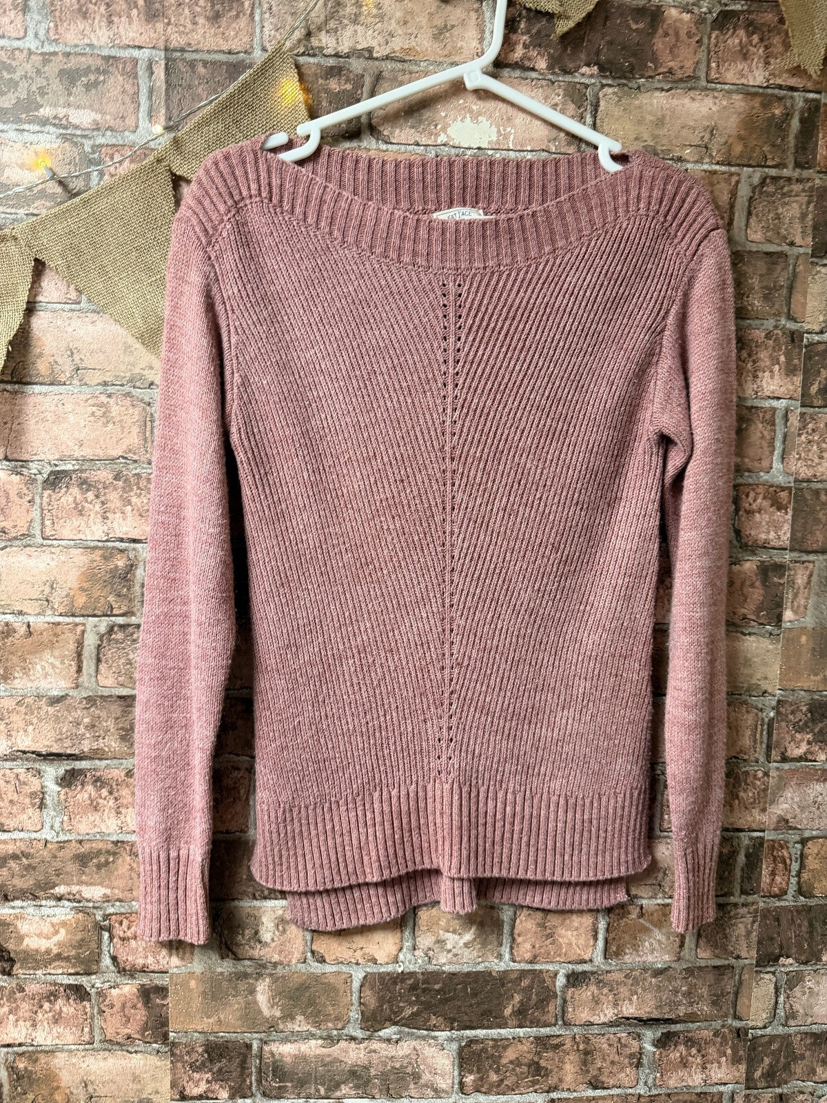 Fatface Pink Knit Jumper - Size 6