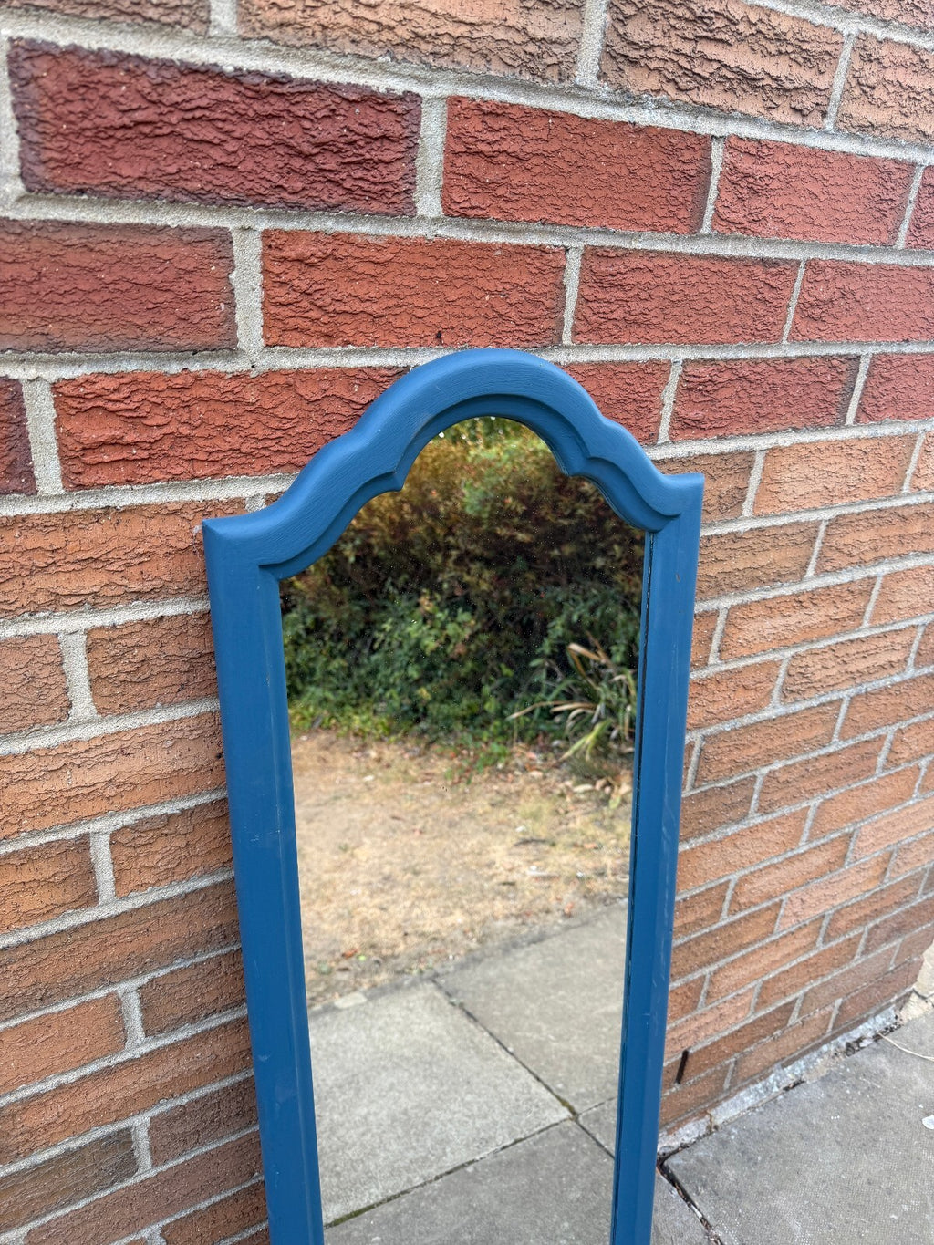Blue Wooden Vintage Mirror