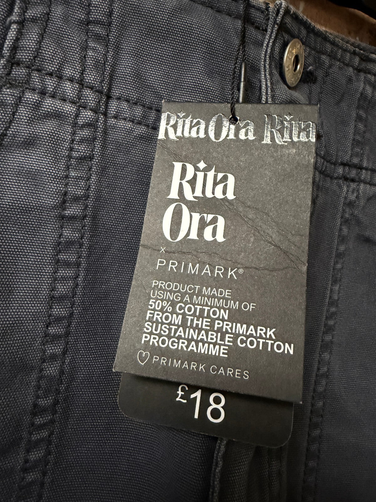 Rita Ora Charcoal Cargo Skirt - Size 10