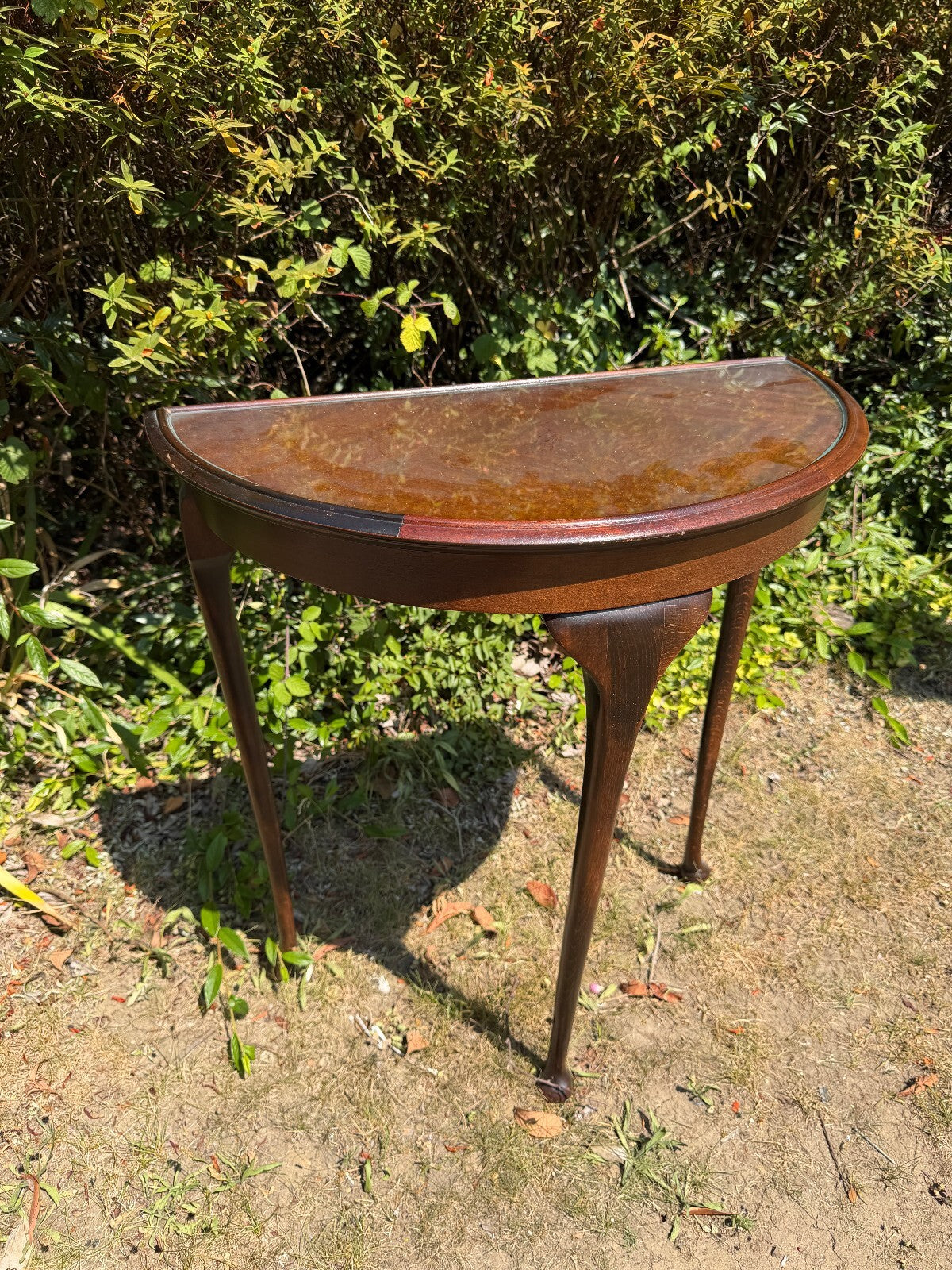 Antique Half Moon Hall Table