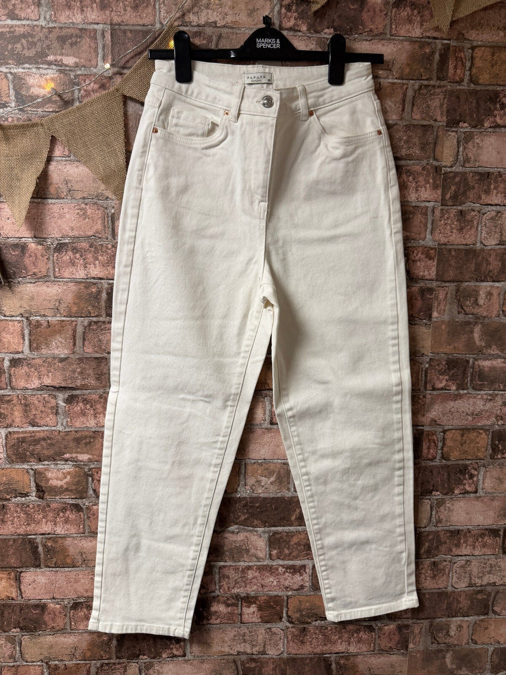 Papaya Off White Jeans - Size 10