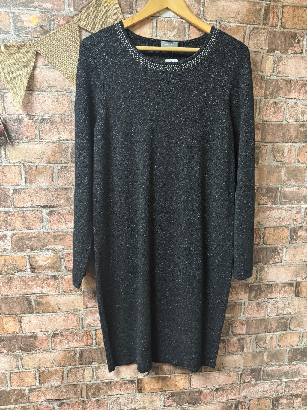Jaeger Black Soft Knit Dress -Size 10