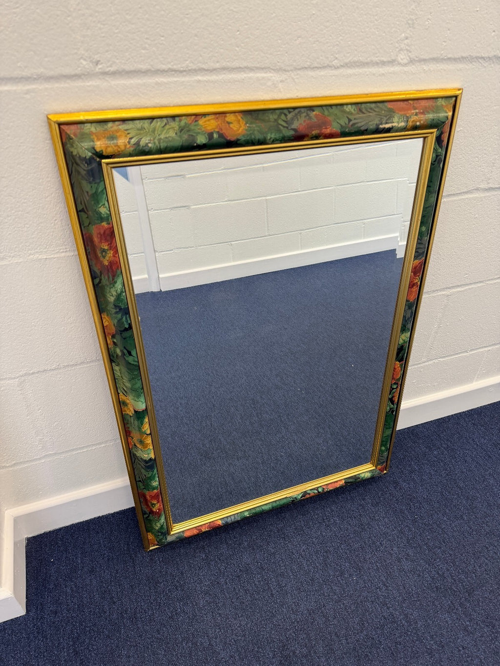 Vintage Floral Bevelled Edge Mirror