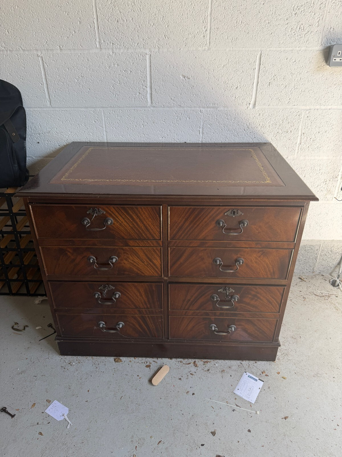 Mahogany Filing Drawer Storage Cabinet