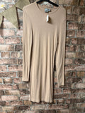 ASOS Beige Ribbed Dress - Size 10