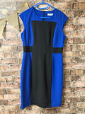 Calvin Klein Black and Blue Dress - Size 10