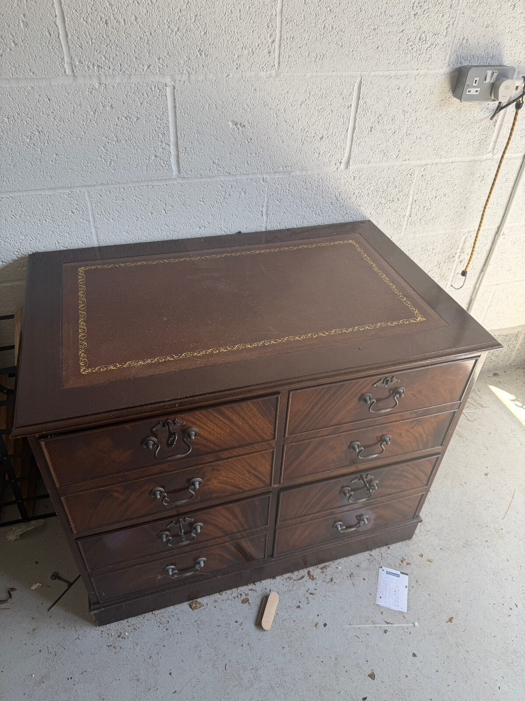 Mahogany Filing Drawer Storage Cabinet