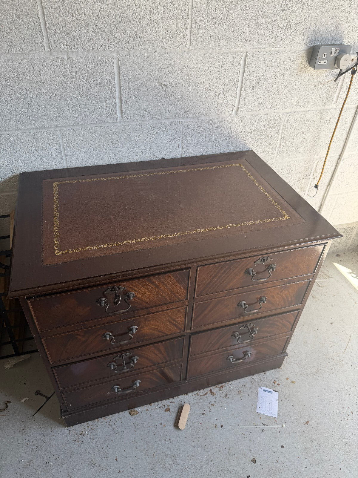 Mahogany Filing Drawer Storage Cabinet