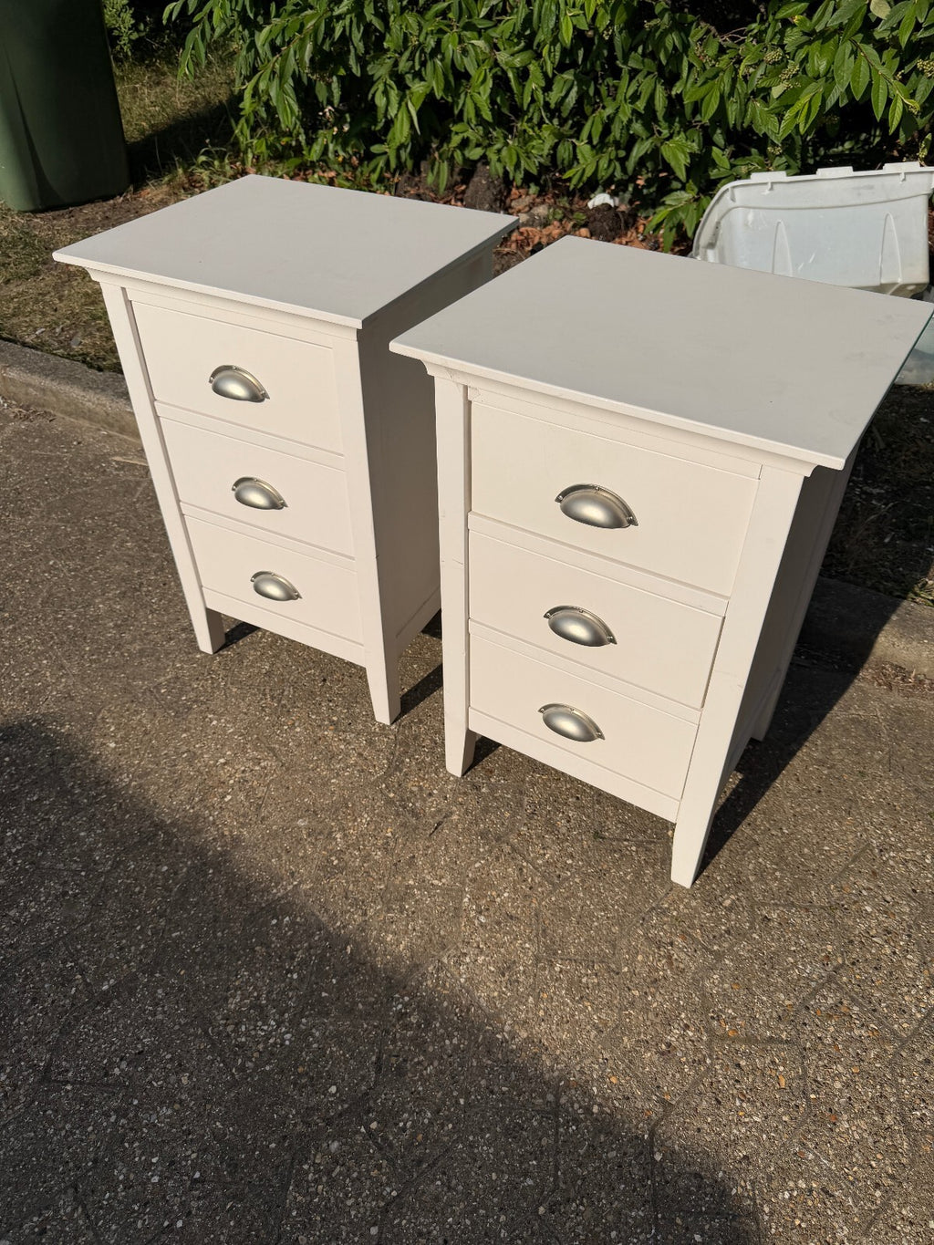 John Lewis Off White Wooden Bedside Cabinets