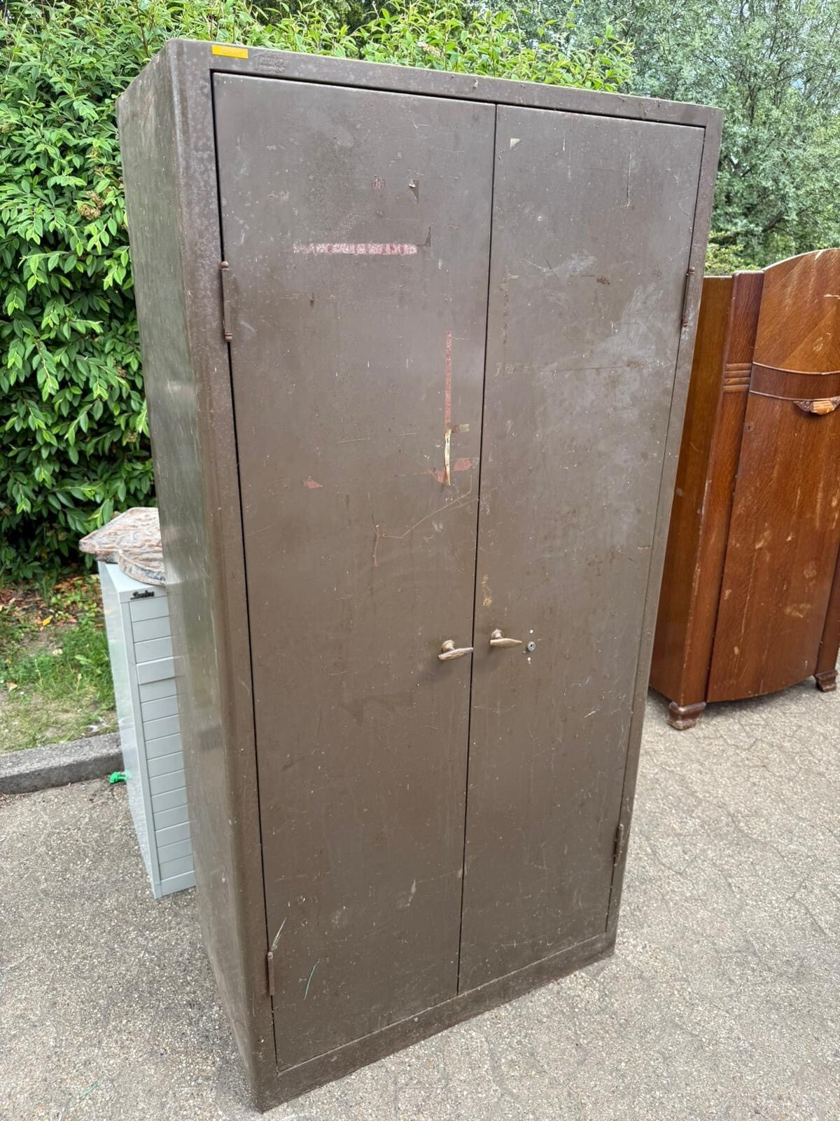 Triumph Vintage Industrial Metal Shelving Cabinet