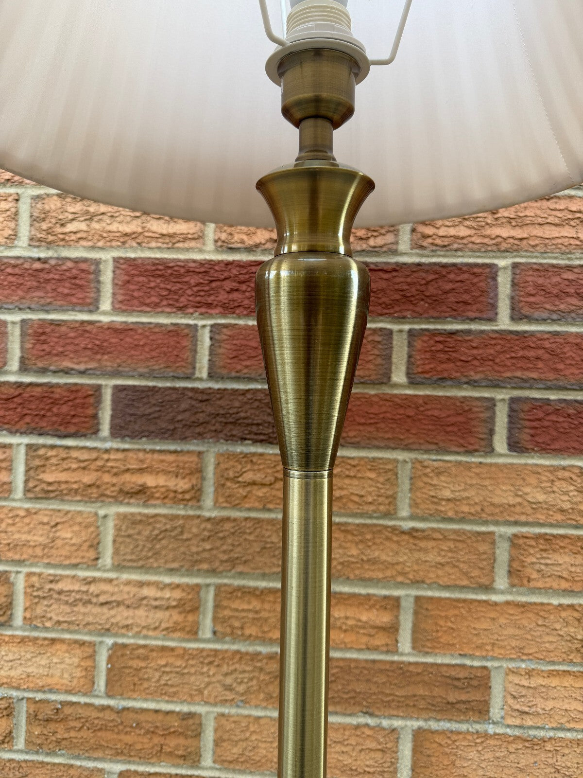 Brass Vintage Standing Lamp with Shade