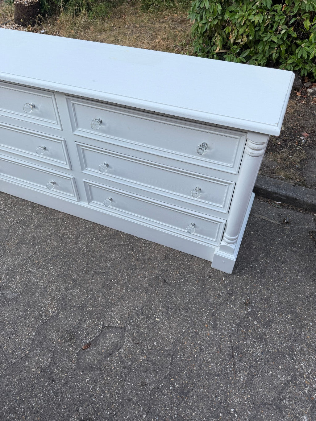 Solid Pine White Large Chest of Drawers/ Sideboard