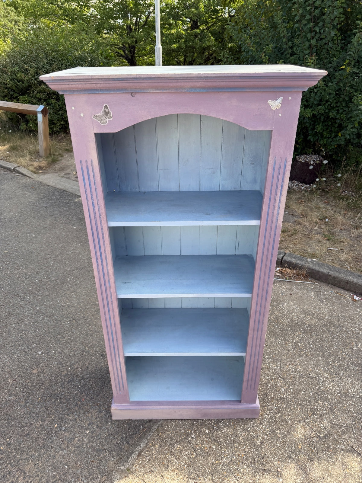 Solid Pine Lilac Bookcase