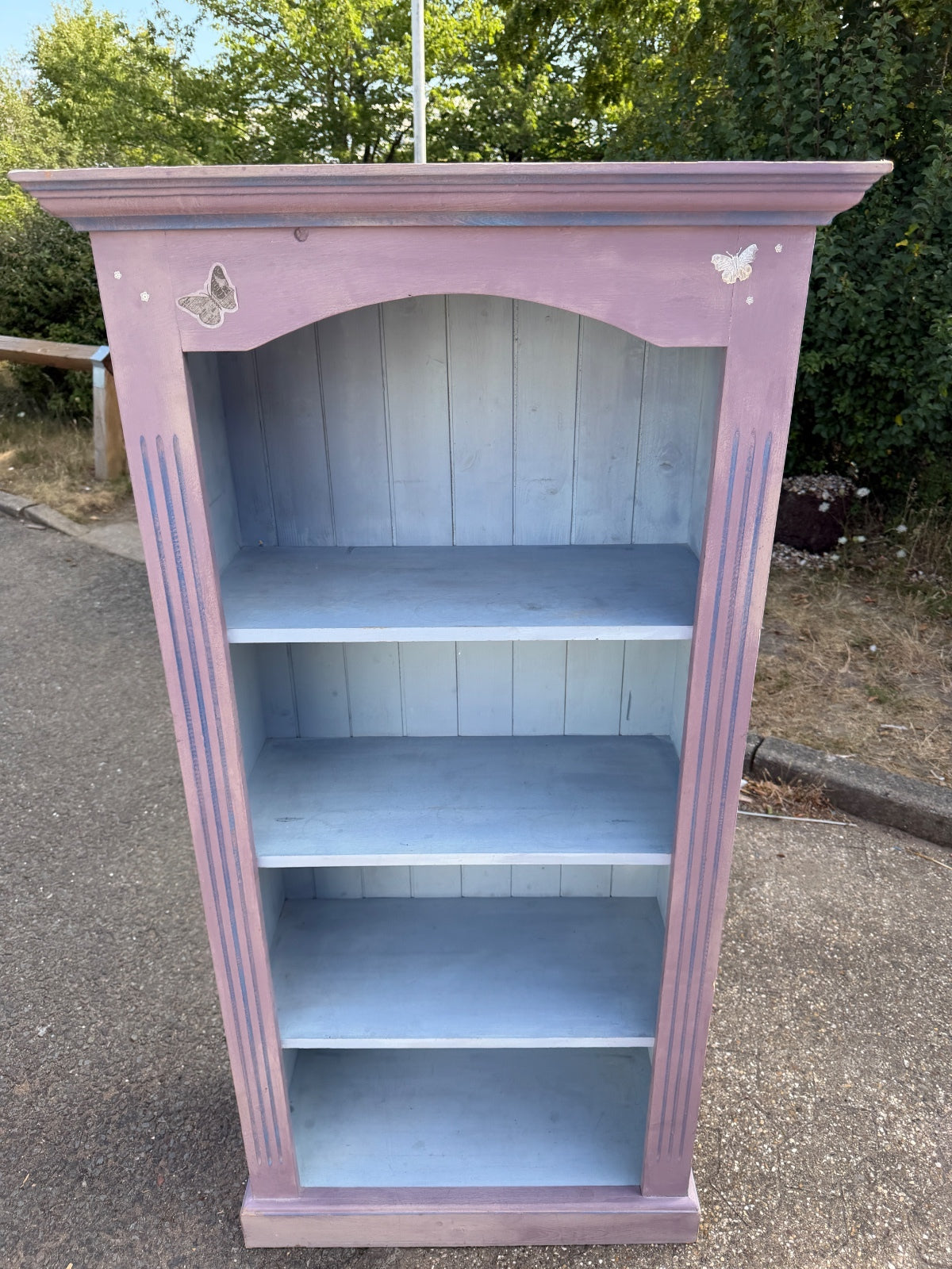 Solid Pine Lilac Bookcase