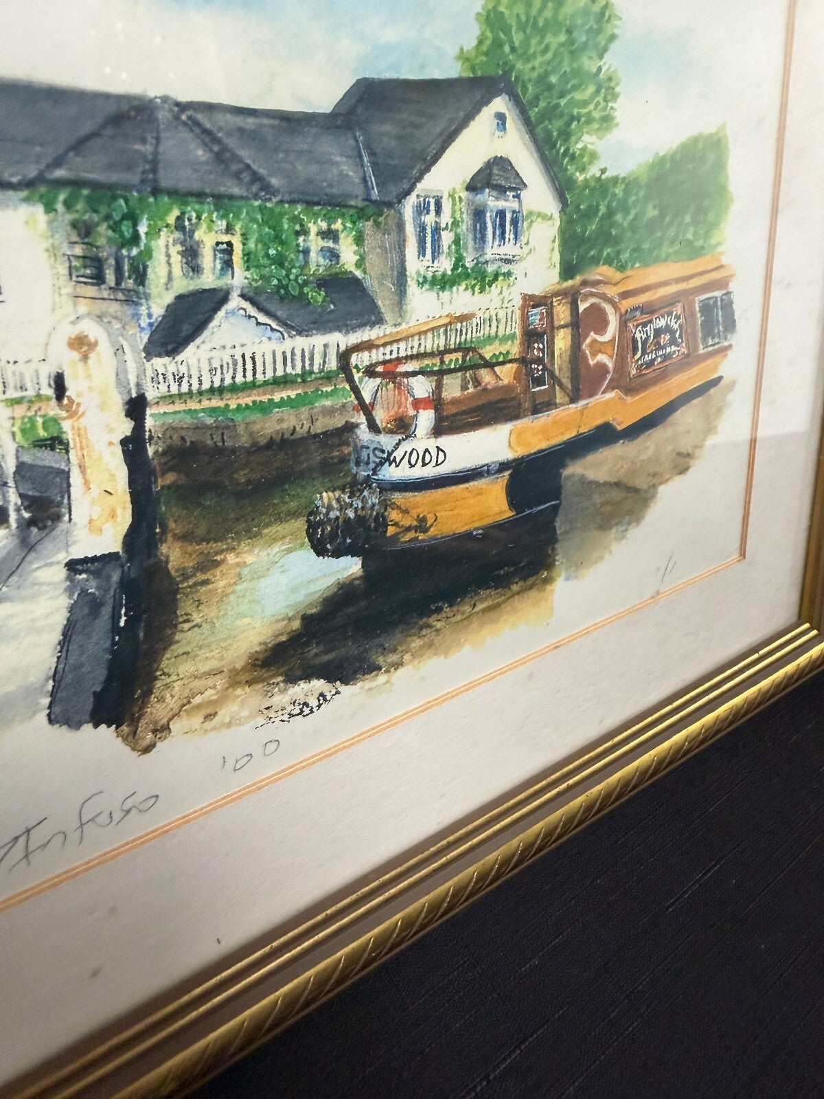 Linda Anfuso Framed and Signed Painting