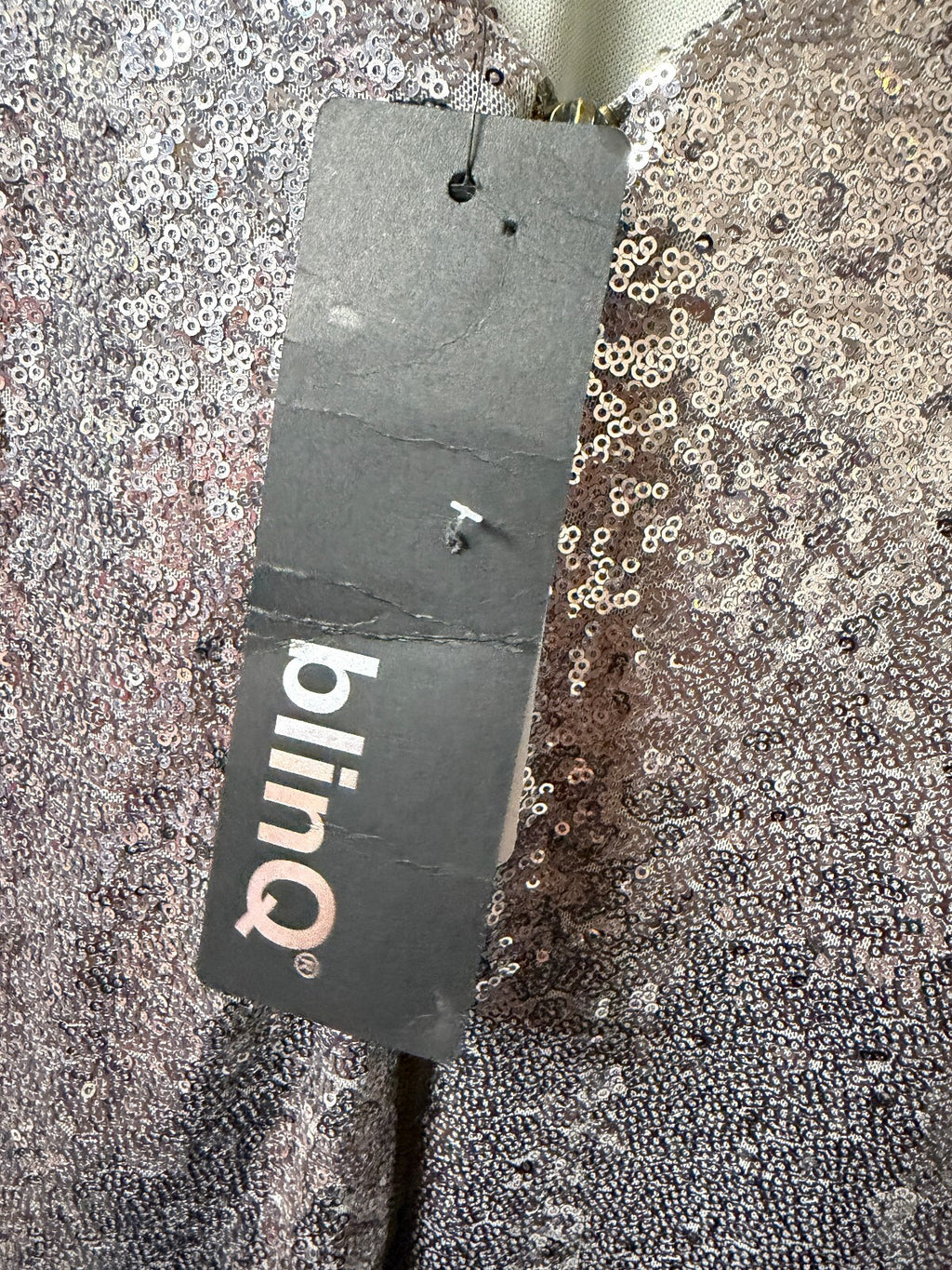 blinQ Silver Sequin Dress - Size 10