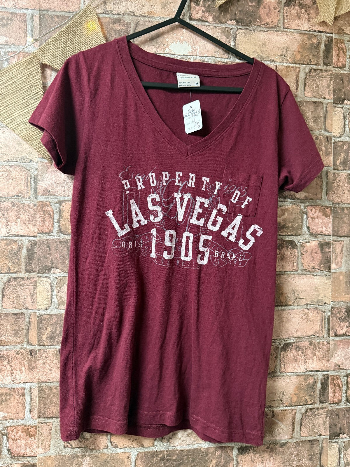 Camp David Cotton Burgundy T Shirt - Size 10