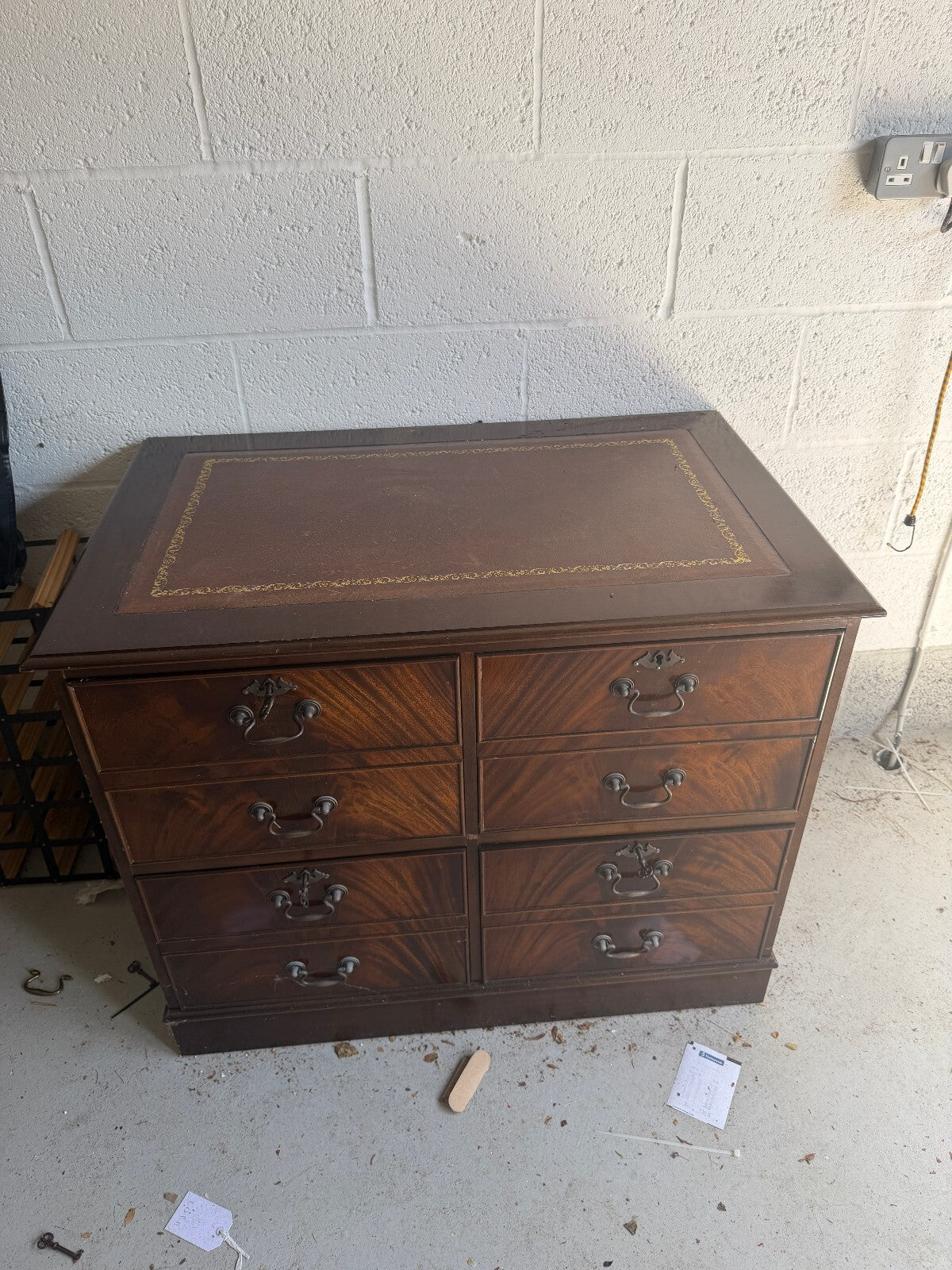 Mahogany Filing Drawer Storage Cabinet