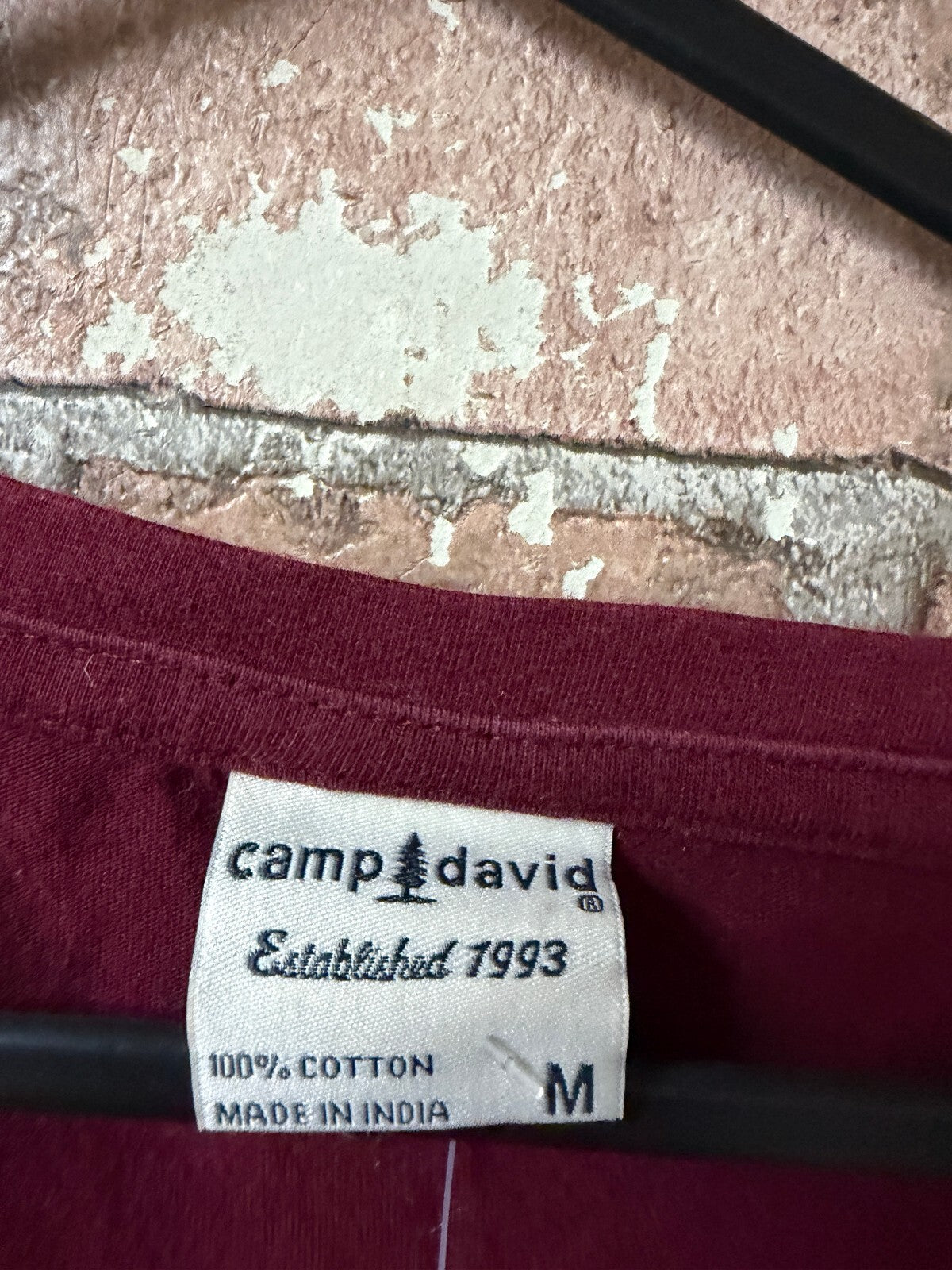Camp David Cotton Burgundy T Shirt - Size 10