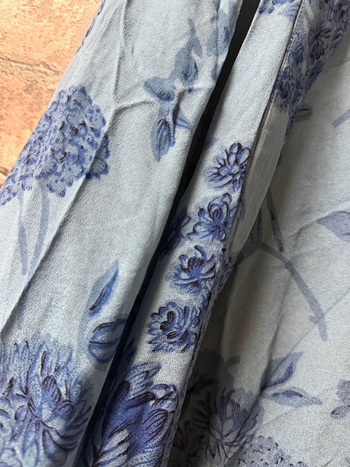 Traidcraft Blue Floral Kimono - Size 10