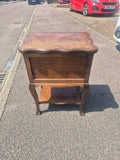 Vintage Wooden Sewing Box/Storage Games Side Table