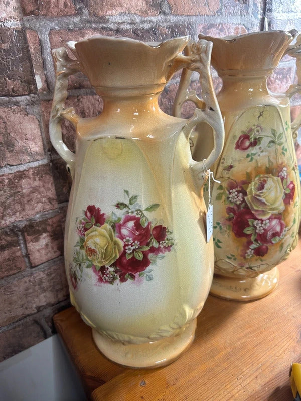 Pair of Antique Mantle Vases