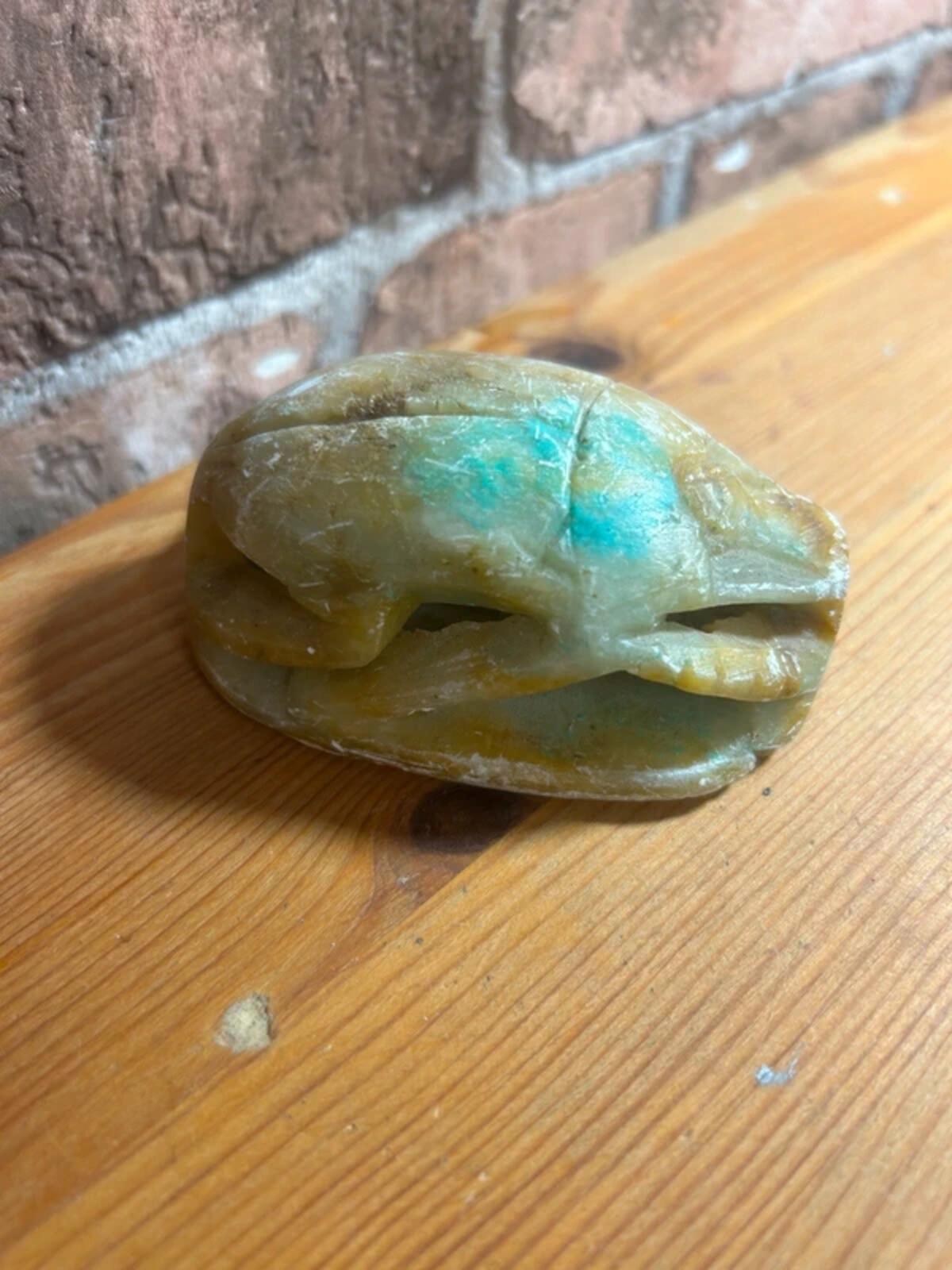 Carved Scarab Ornament