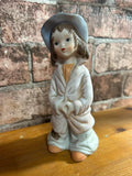 Kitsch Child in Rag Ceramic Figure