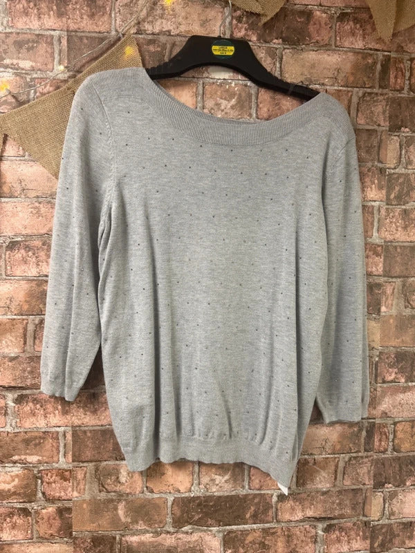 Bonmarche Grey Jumper - Size 14