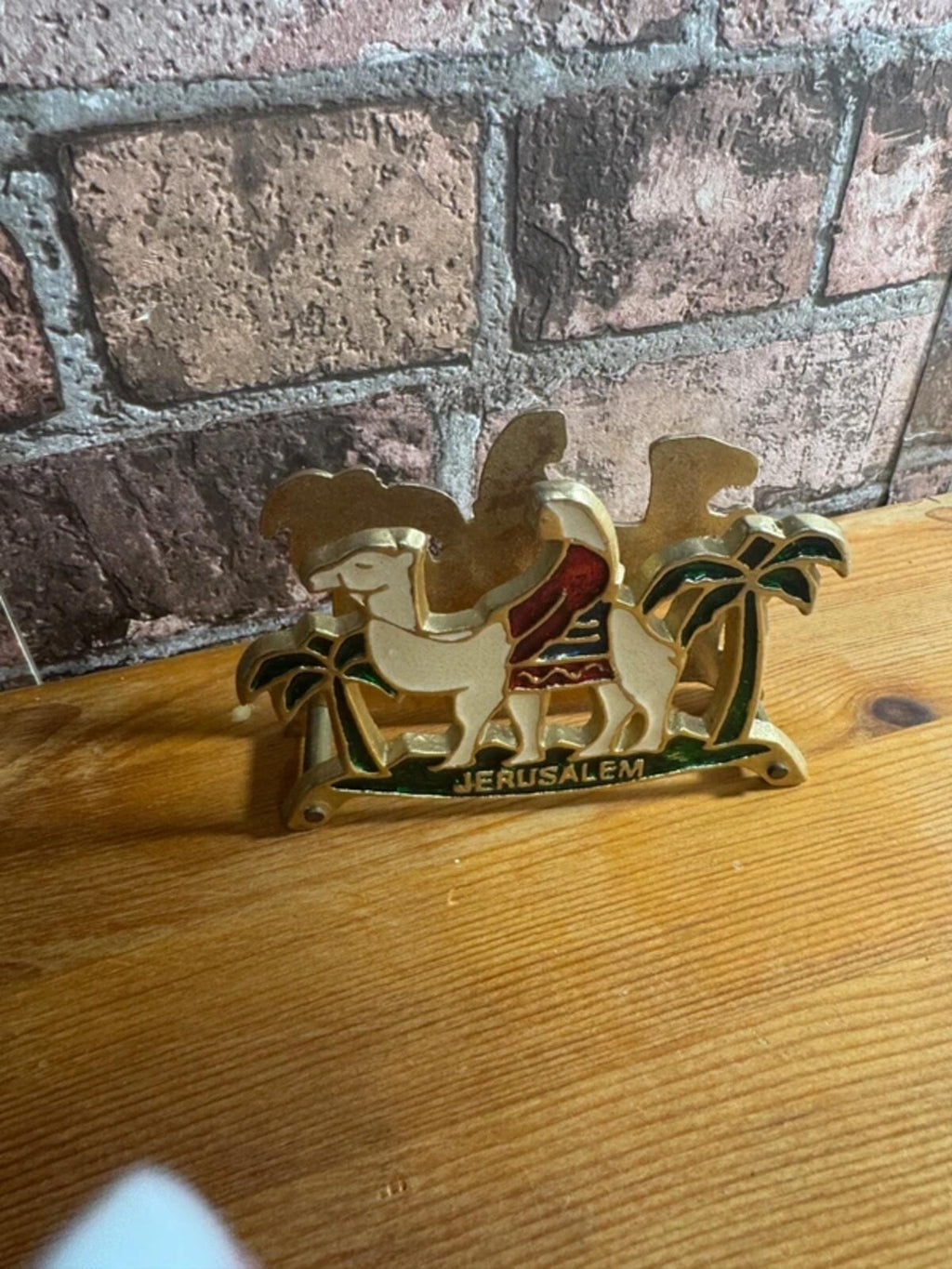 Brass Jerusalem Napkin/Letter Holder
