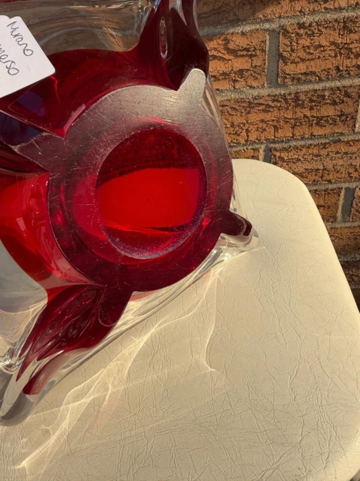 Murano Sommerso Art Glass Bowl