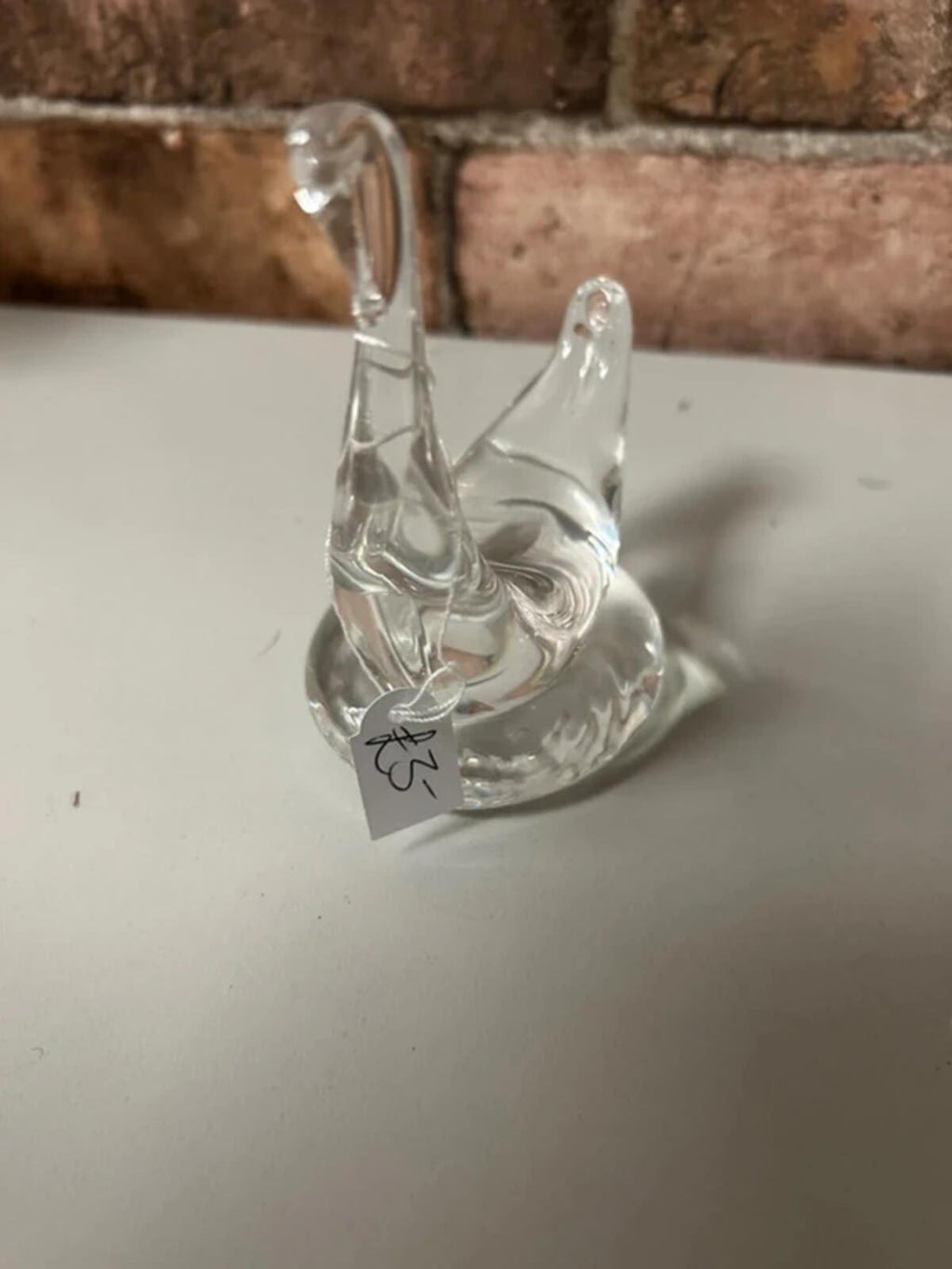 Glass Swan Figurine