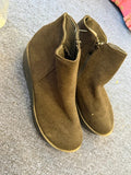 Black Wedge Boots - Size 6 UK